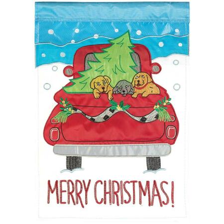 RECINTO 29 x 42 in. Merry Christmas Truck Polyester Flag - Large RE3458943